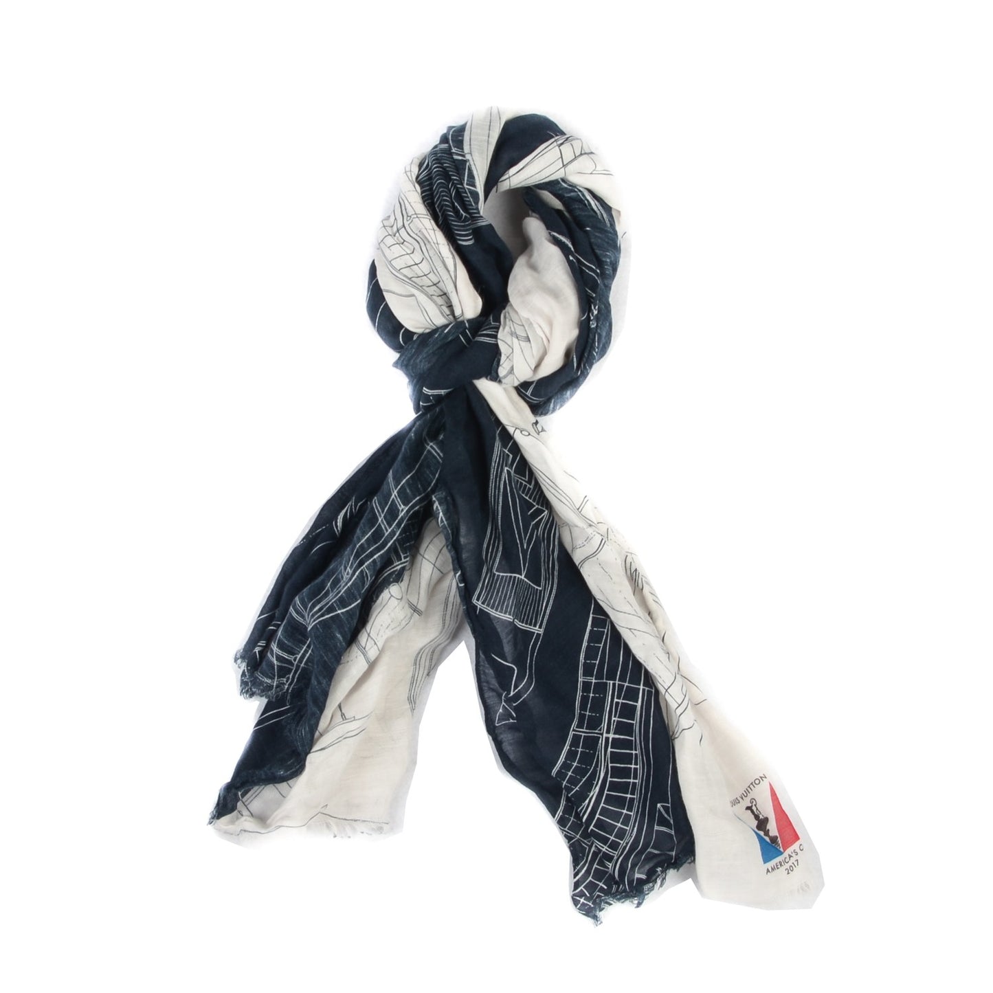 Cotton Linen Victory Boat Stole Navy