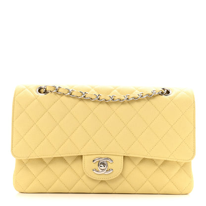Chanel Caviar Quilted Medium Double Flap Light Yellow 1 of 12