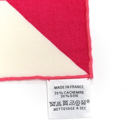 Hermes Cashmere Silk Encadre H Passant Giant Scarf 140 Rose Bonbon Fuchsia 4 of 4