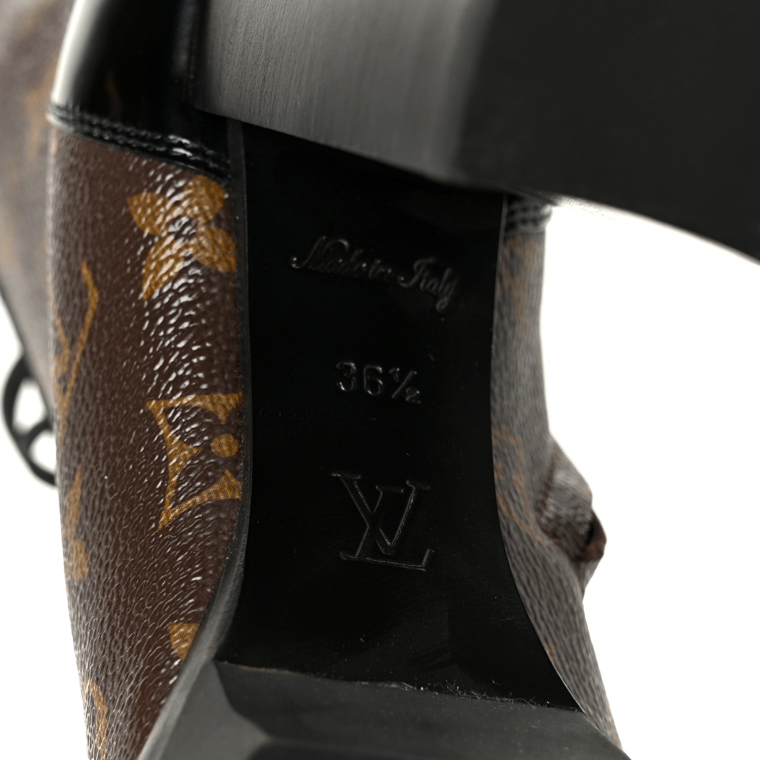 Louis Vuitton Patent Calfskin Monogram Star Trail Ankle Boots 36.5 Black 7 of 8