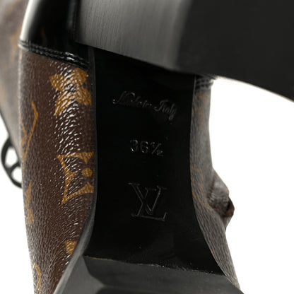 Louis Vuitton Patent Calfskin Monogram Star Trail Ankle Boots 36.5 Black 7 of 8