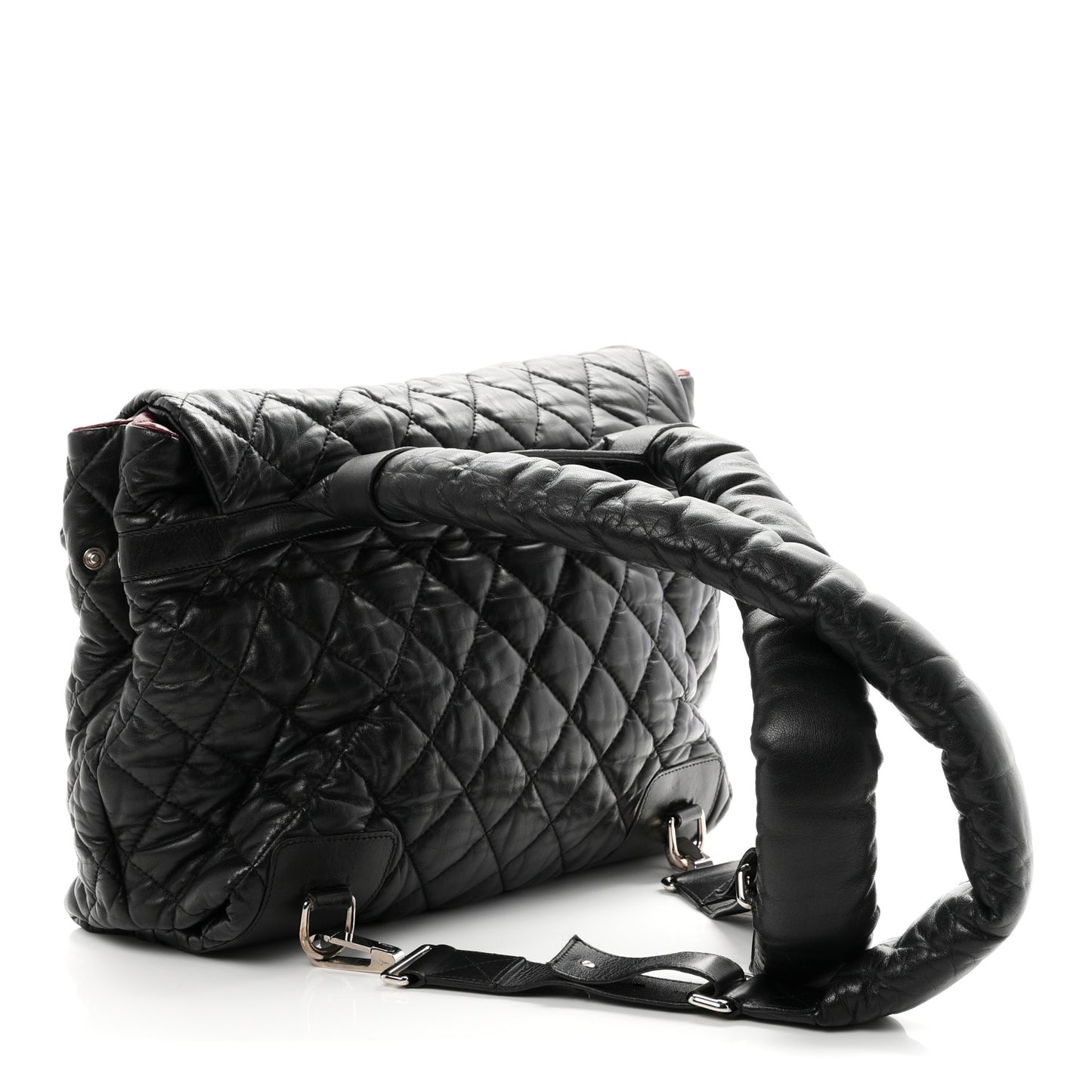 Lambskin Quilted Coco Cocoon Backpack Black