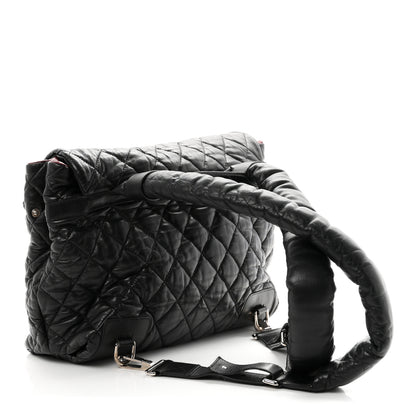 Chanel Lambskin Quilted Coco Cocoon Backpack Black 3 of 10