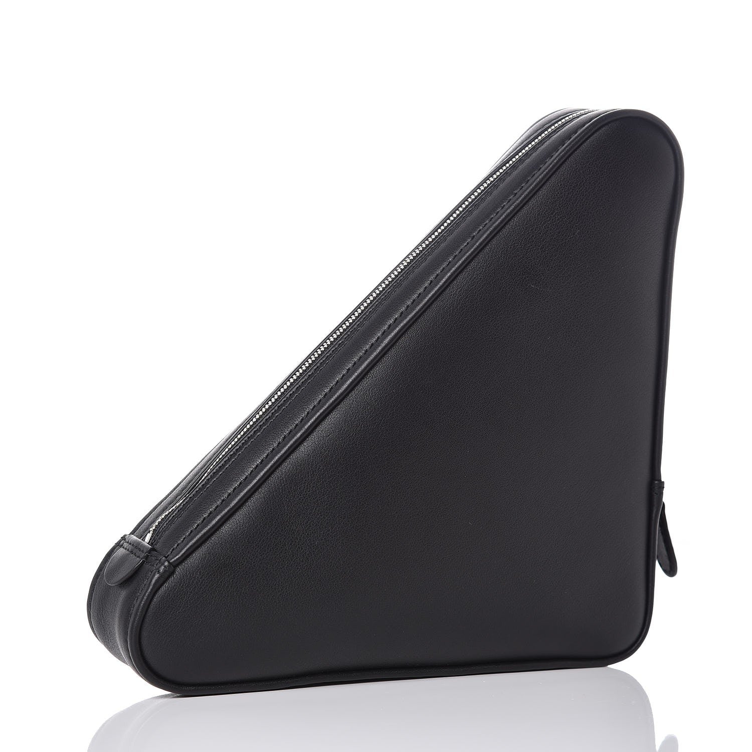 Balenciaga Calfskin M Triangle Pouch Black 3 of 7