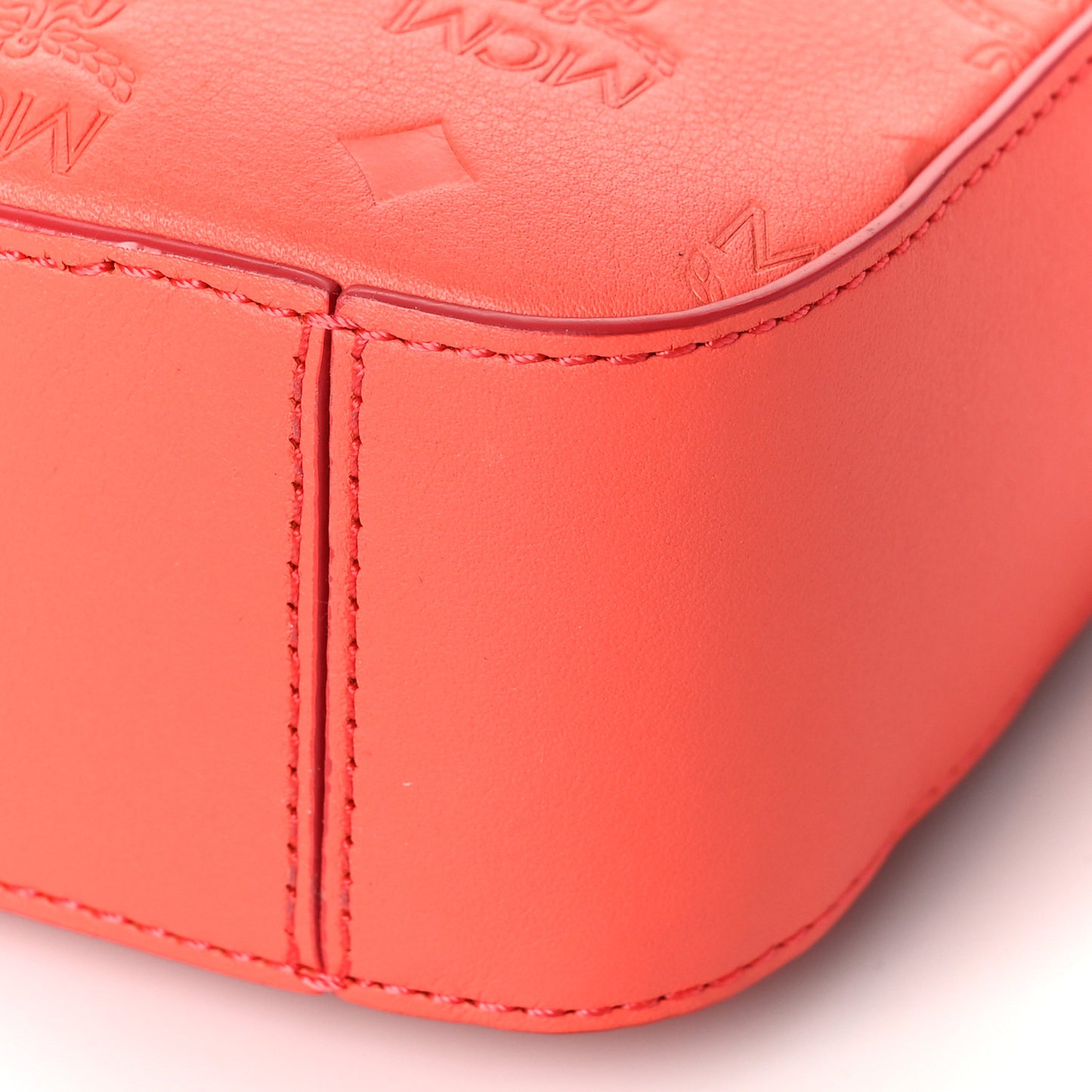 Calfskin Ottomar Monogram Klara Crossbody Bag Hot Coral