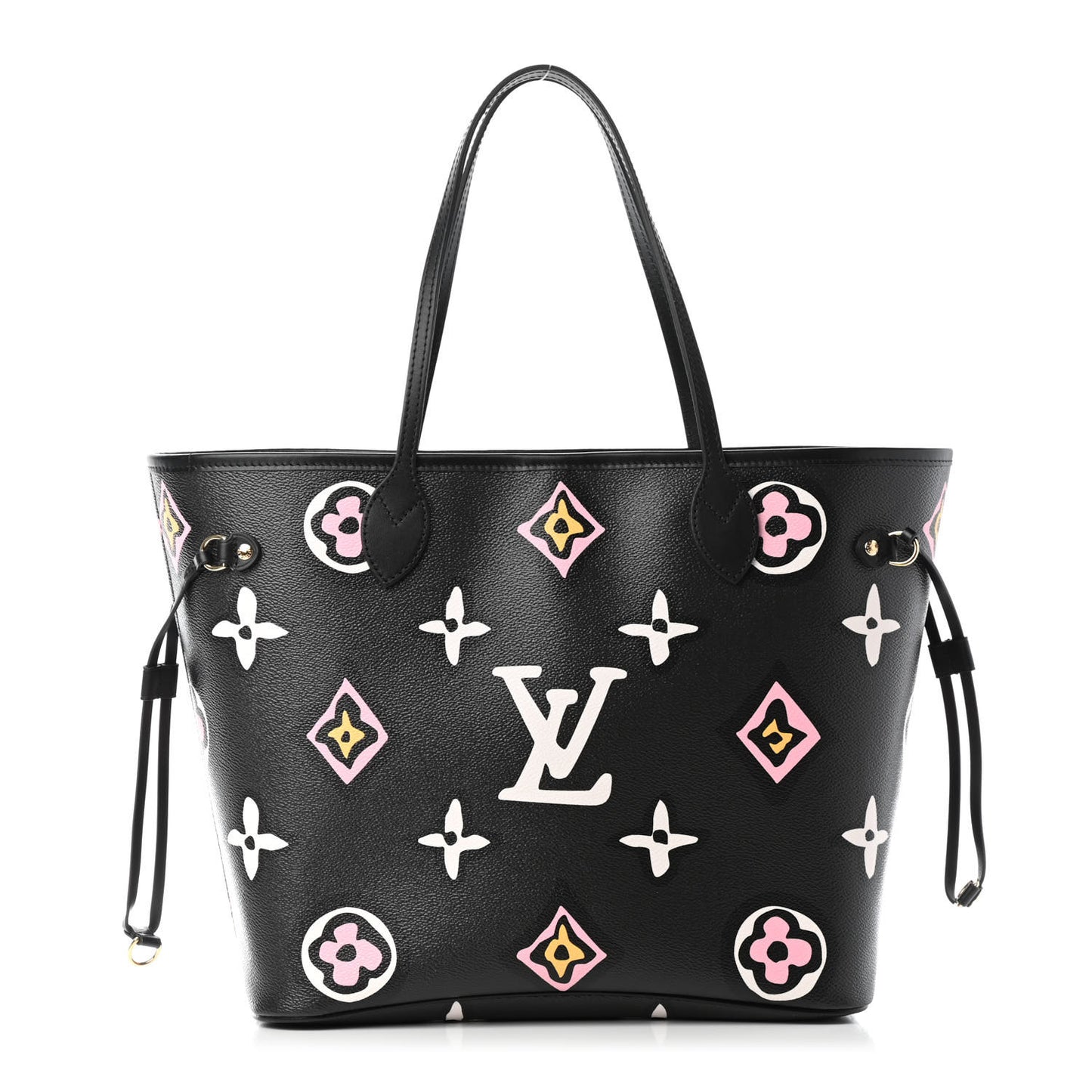 Monogram Giant Wild At Heart Neverfull MM Black