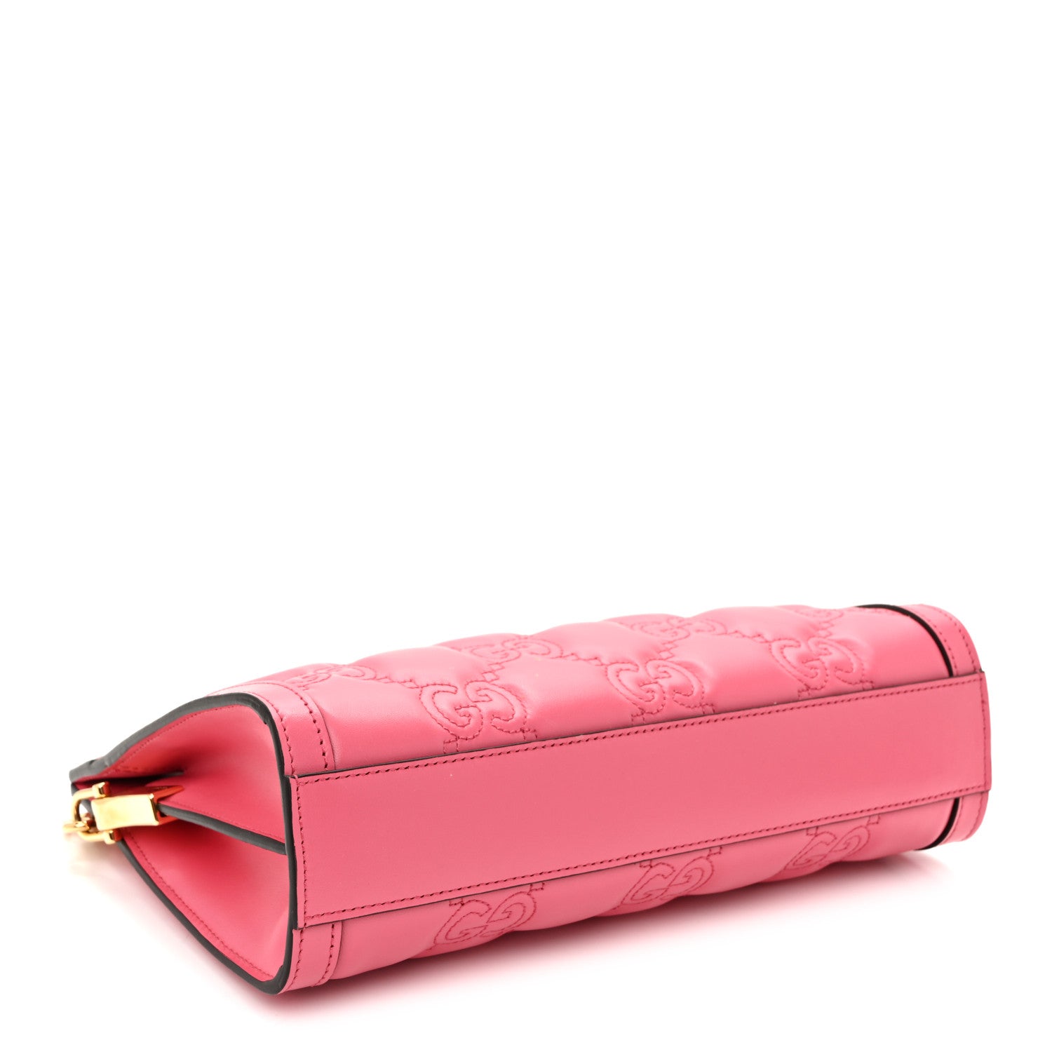 Gucci Calfskin GG Matelasse Small Slim Chain Shoulder Bag Rhodamine Pink Natural Rhodamine Pink Natural 4 of 10