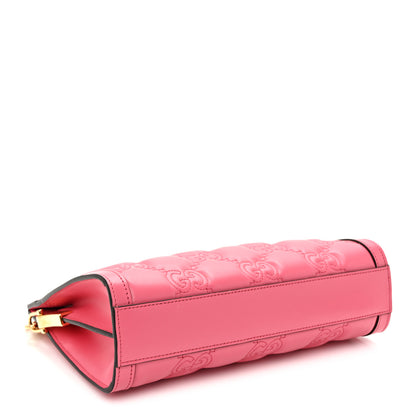 Gucci Calfskin GG Matelasse Small Slim Chain Shoulder Bag Rhodamine Pink Natural Rhodamine Pink Natural 4 of 10