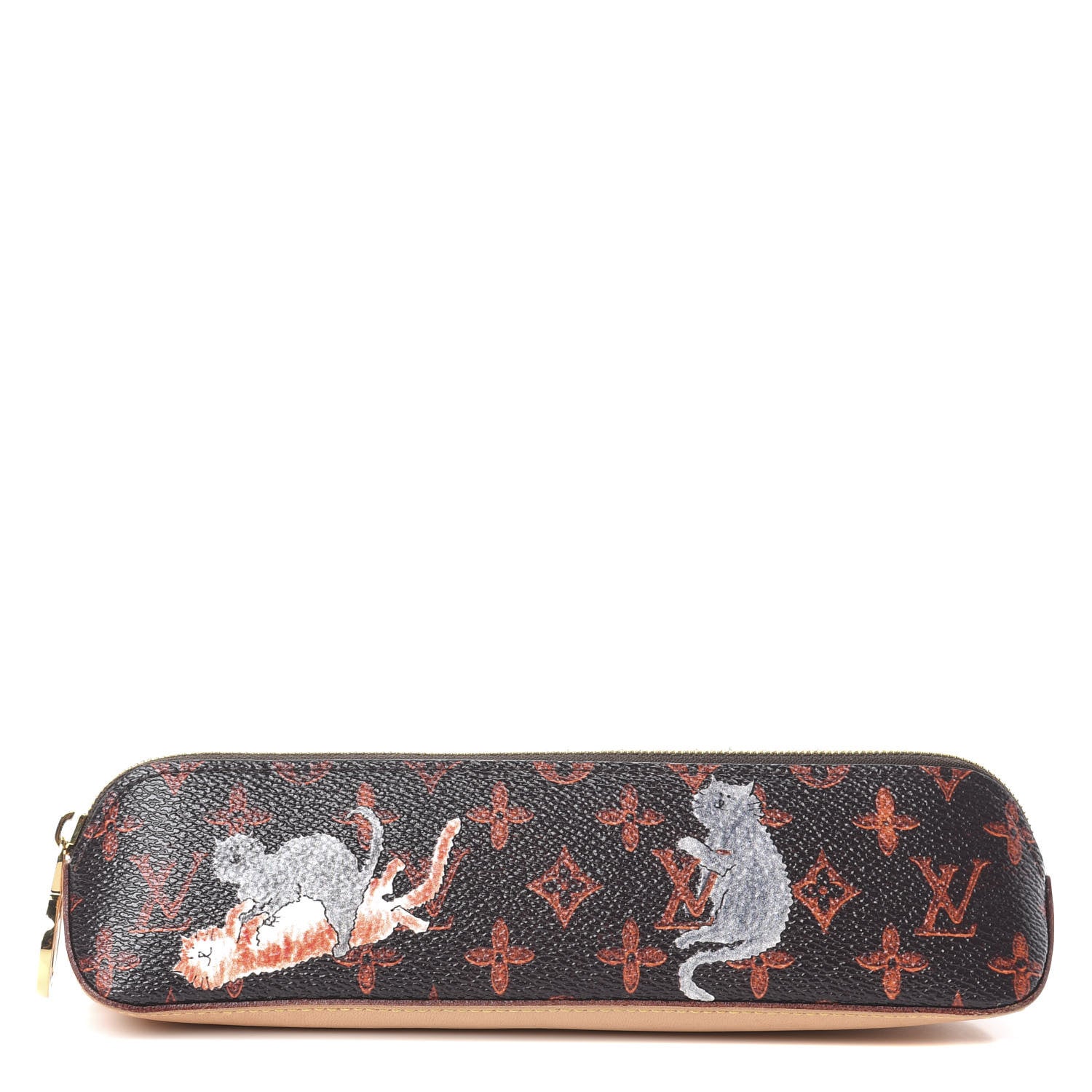 Louis Vuitton Catogram Elizabeth Pouch Orange Marron 1 of 5