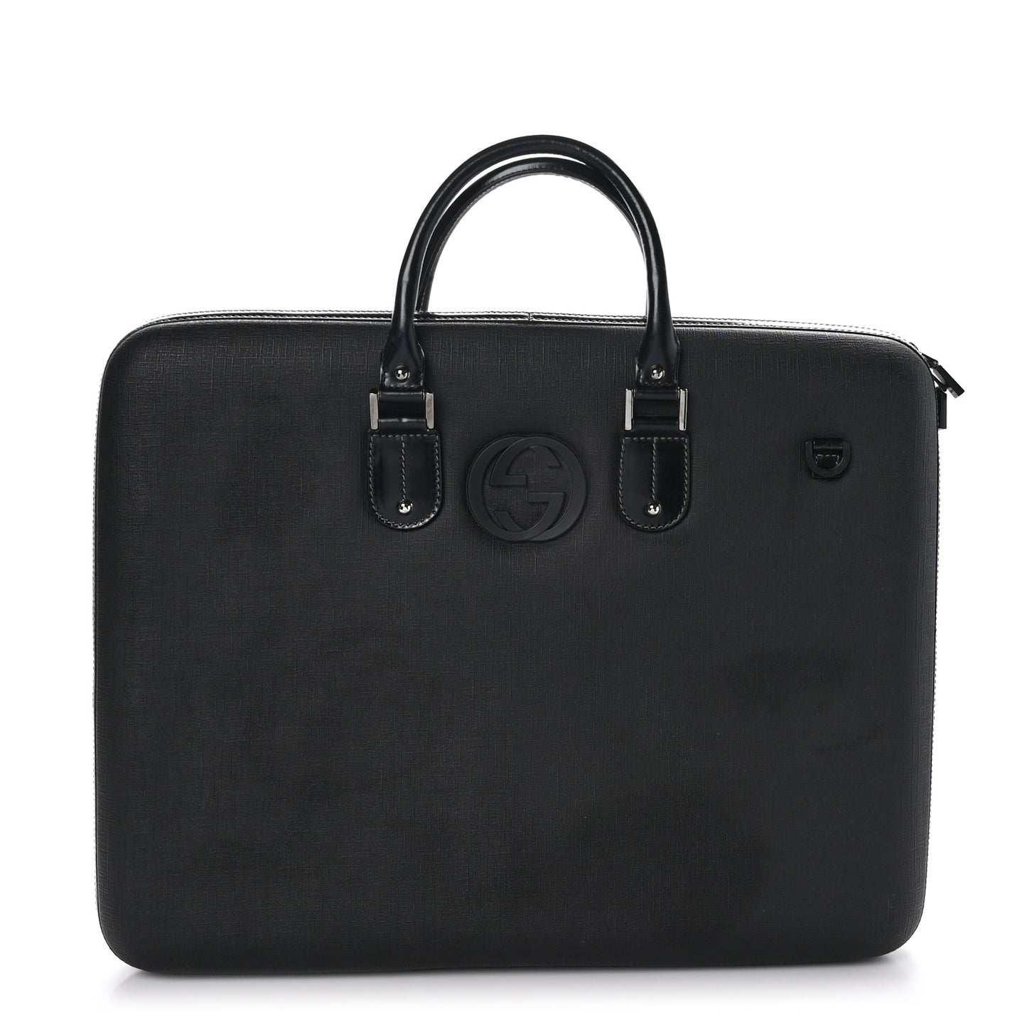 Coated Canvas Interlocking G Large Garment Hard Case Travel Bag Black