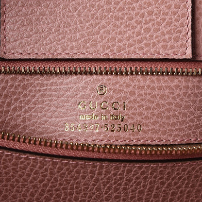 Gucci Dollar Calfskin Medium Swing Tote Grey Field Soft Pink 6 of 8