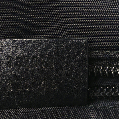 Gucci Nylon Monogram Double Buckle Flap Messenger Bag Black 7 of 9