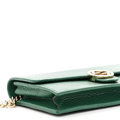 Gucci Dollar Calfskin Interlocking G Chain Wallet Emerald 8 of 9