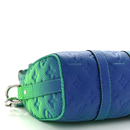 Louis Vuitton Taurillon Illusion Keepall XS Bleu Vert 8 of 9