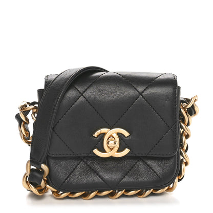 Chanel Calfskin Quilted Mini Framing Chain Bag Black 1 of 10