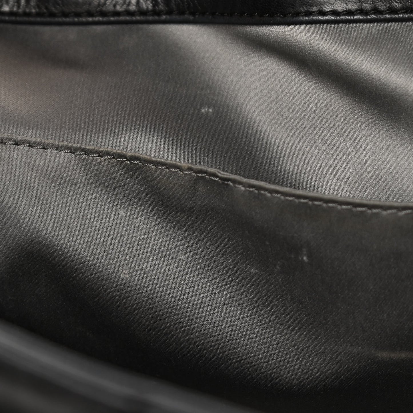 Lambskin Quilted Tote Black White