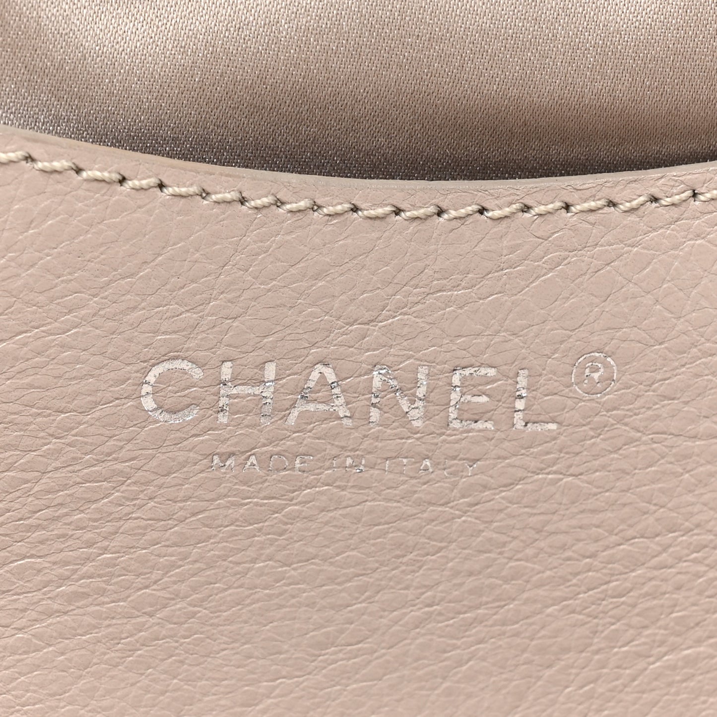 Glazed Calfskin Large On The Road Tote Beige