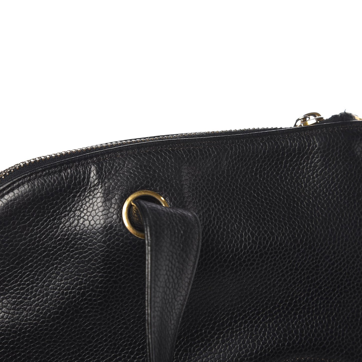 Caviar Large CC Shoulder Bag Black
