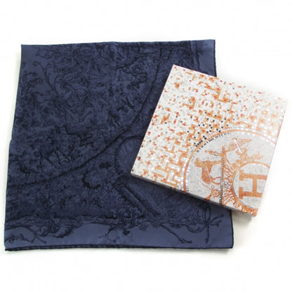 Hermes Silk Jardin Des Metamorphoses Scarf Bleu 2 of 6