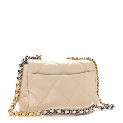 Chanel Goatskin Quilted Large Chanel 19 Flap Beige 3 of 11
