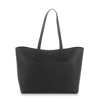 Tom Ford Grained Calfskin Small T Tote Black 1 of 7