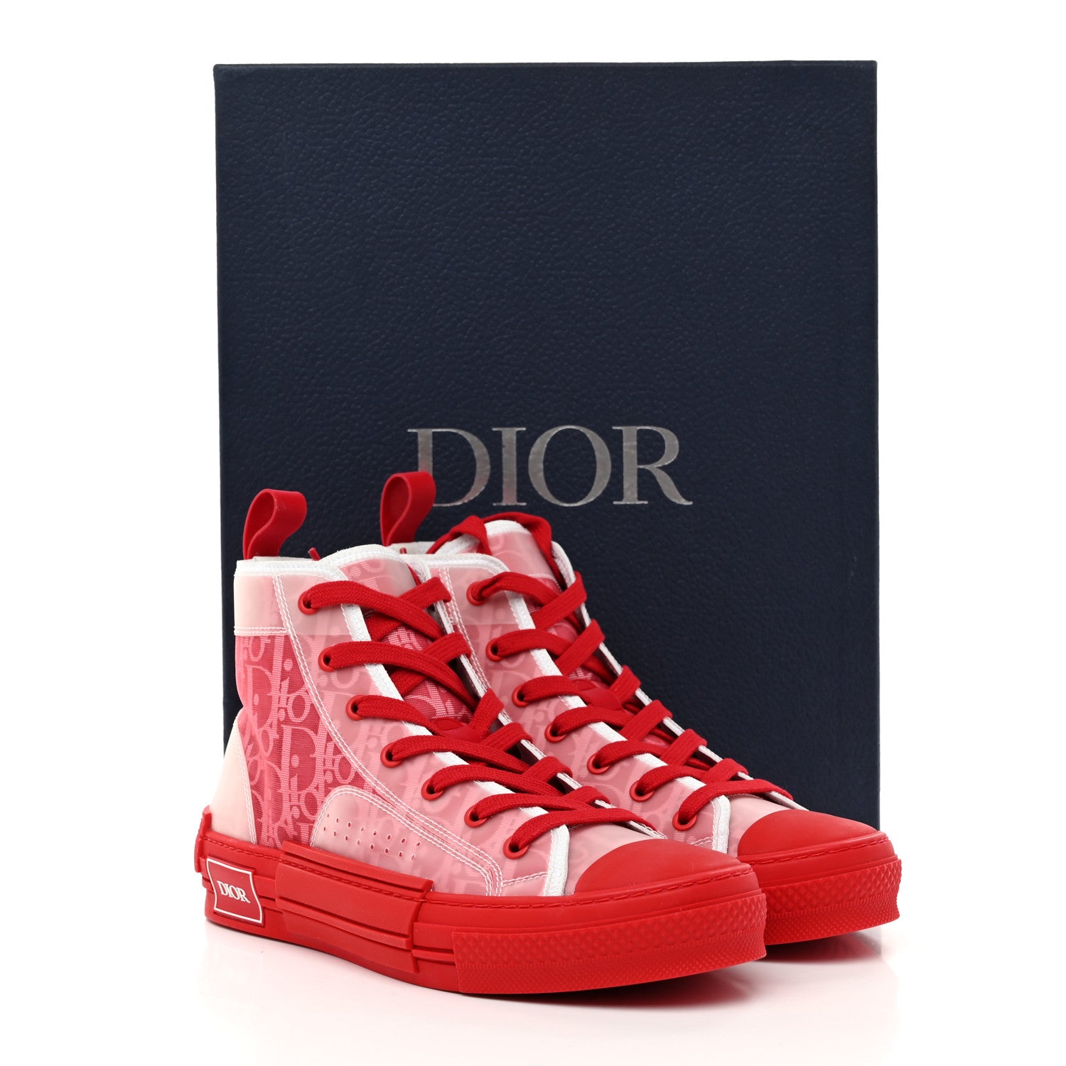 Christian Dior Technical Canvas Oblique Mens B23 High Top Sneakers 39 Bordeaux Rouge 10 of 10