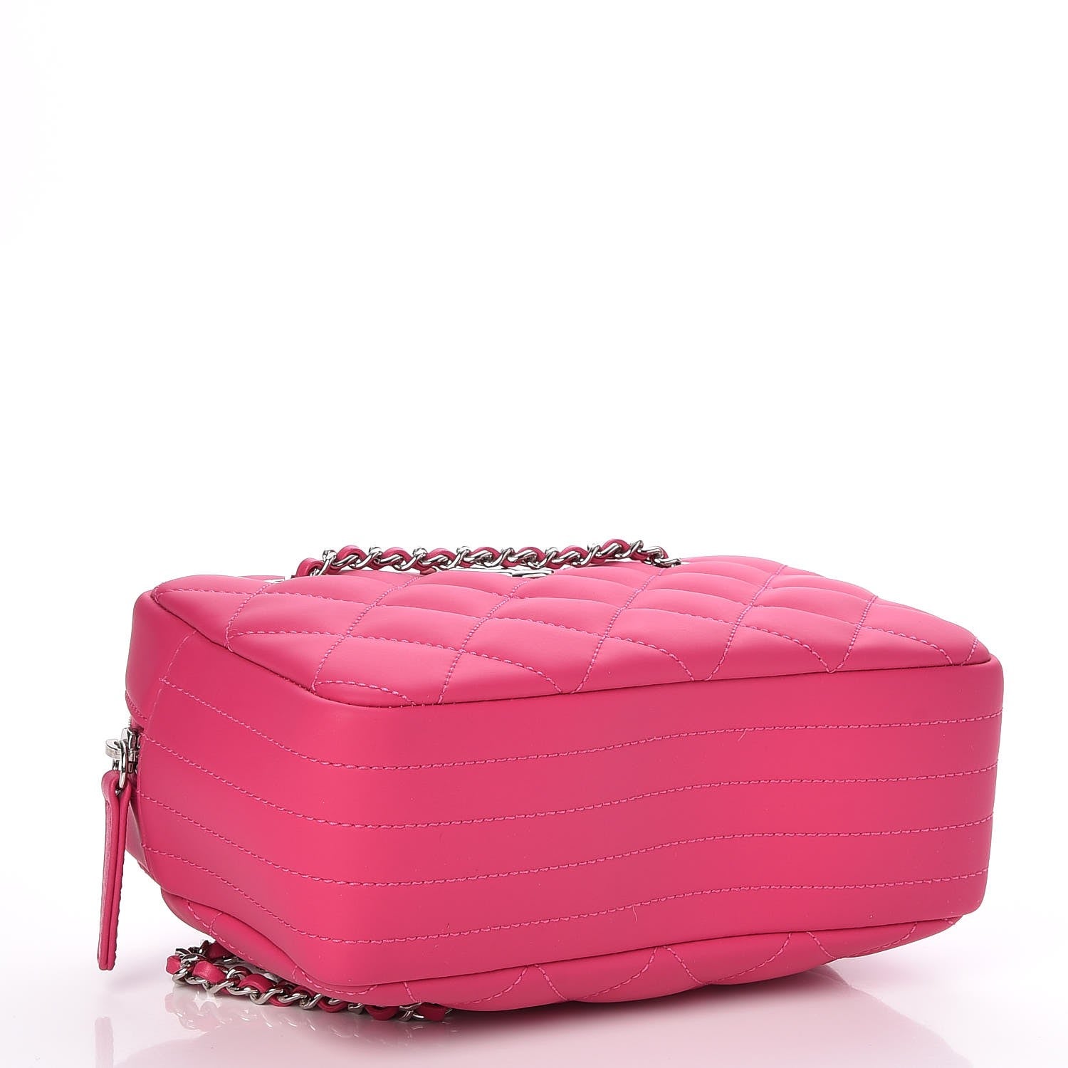 Chanel Rubber Quilted Lambskin Coco Rain Camera Bag Pink 4 of 10