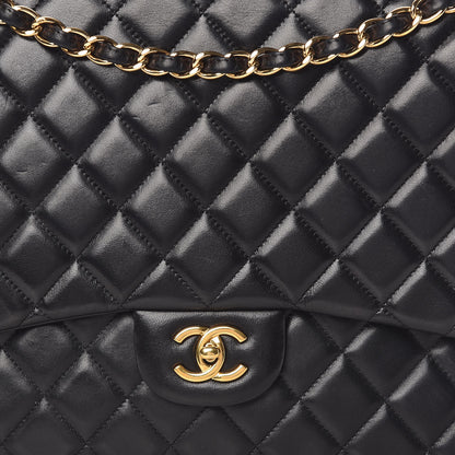 Chanel Lambskin Quilted Maxi Single Flap Black 8 of 23
