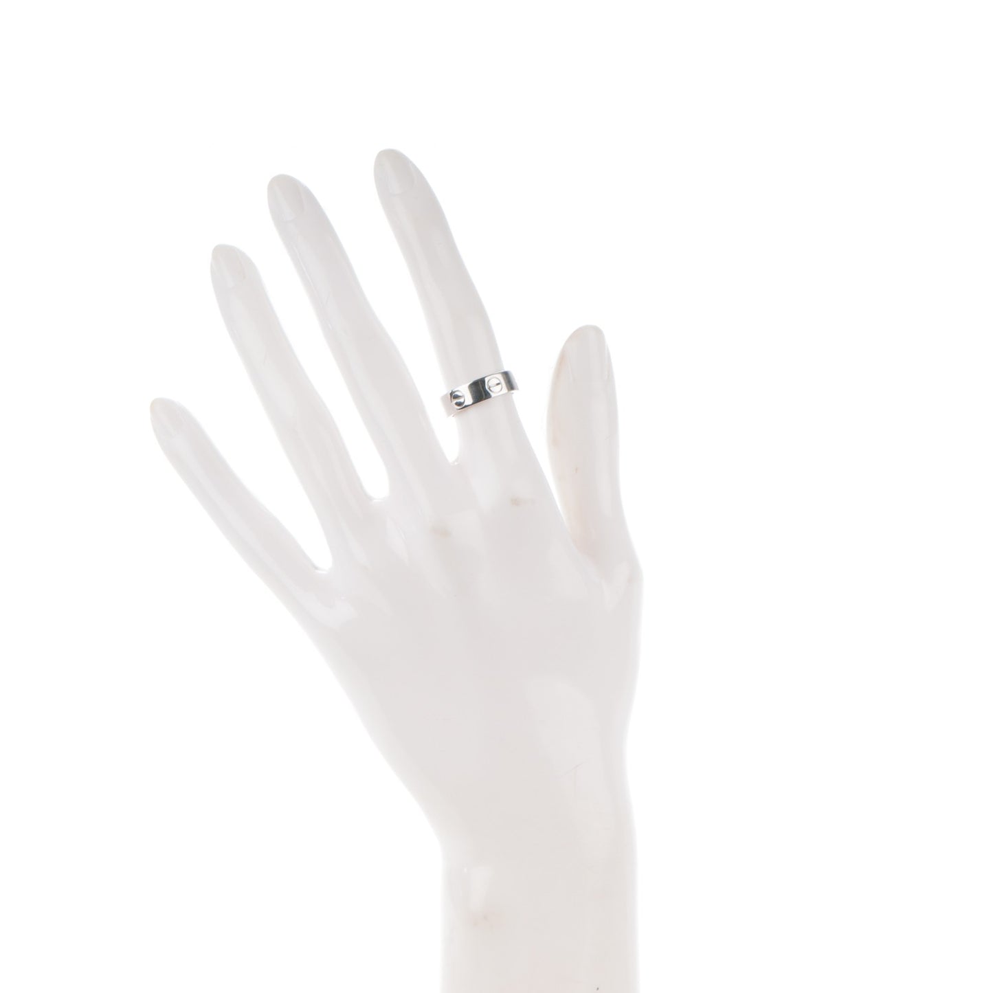 18K White Gold 5.5mm LOVE Ring 49 4.75