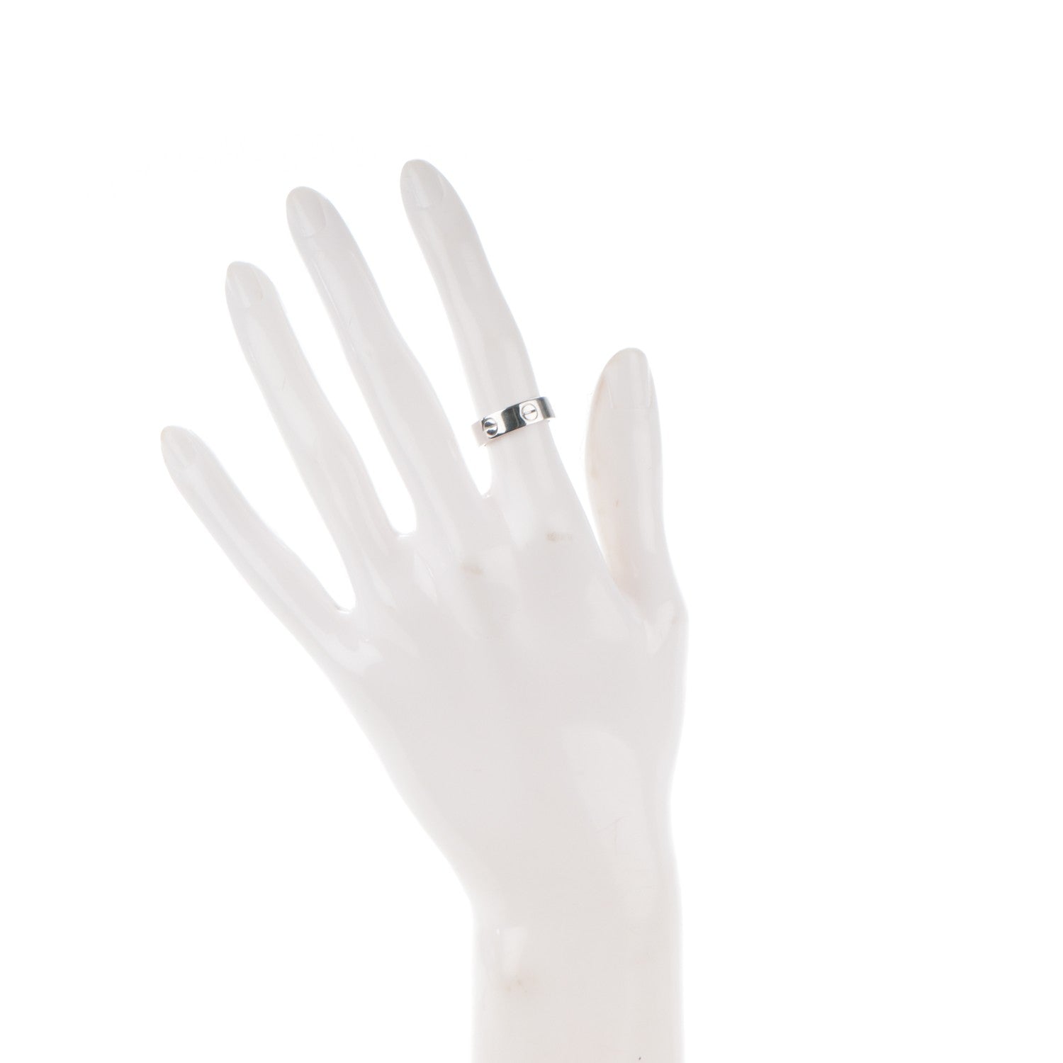 Cartier 18K White Gold 5.5mm LOVE Ring 49 4.75 2 of 4