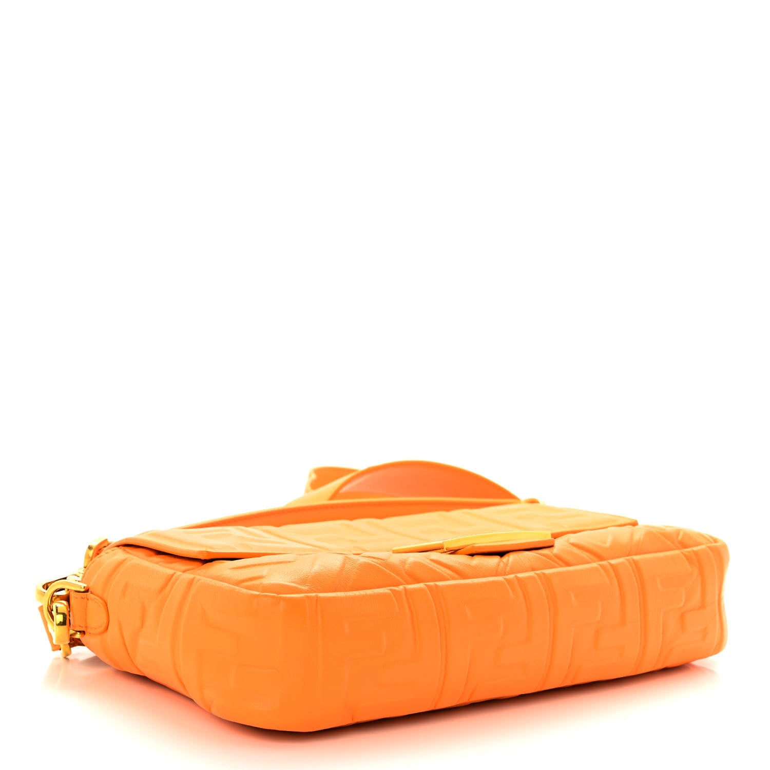 Fendi Nappa FF 1974 Embossed Baguette Clementine 4 of 9