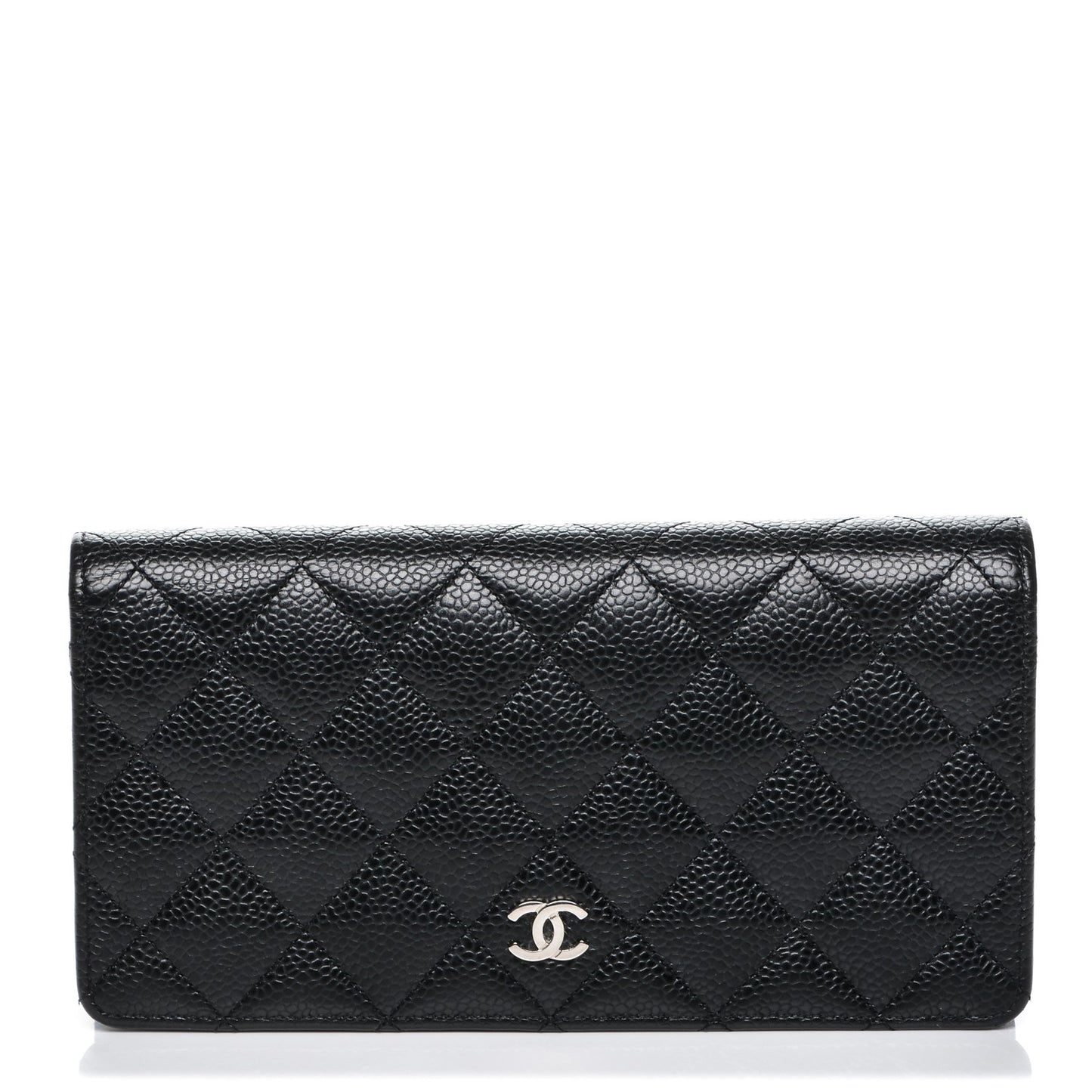 Caviar Quilted Yen Wallet Black
