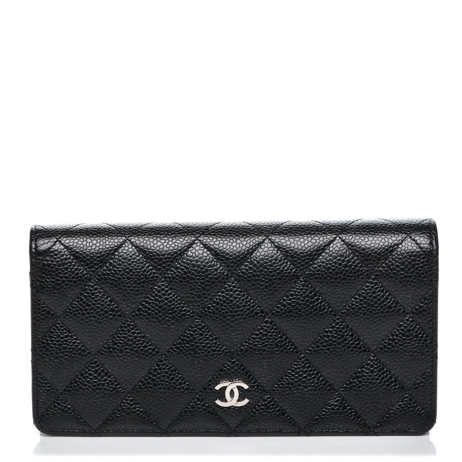 Chanel Caviar Quilted Yen Wallet Black 1 of 8