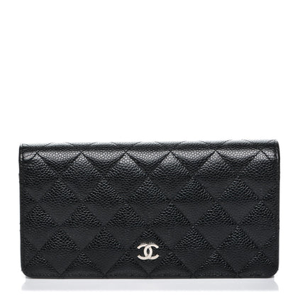 Chanel Caviar Quilted Yen Wallet Black 1 of 8