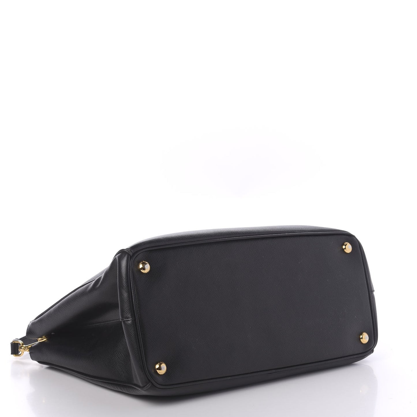 Saffiano Medium Galleria Double Zip Tote Black
