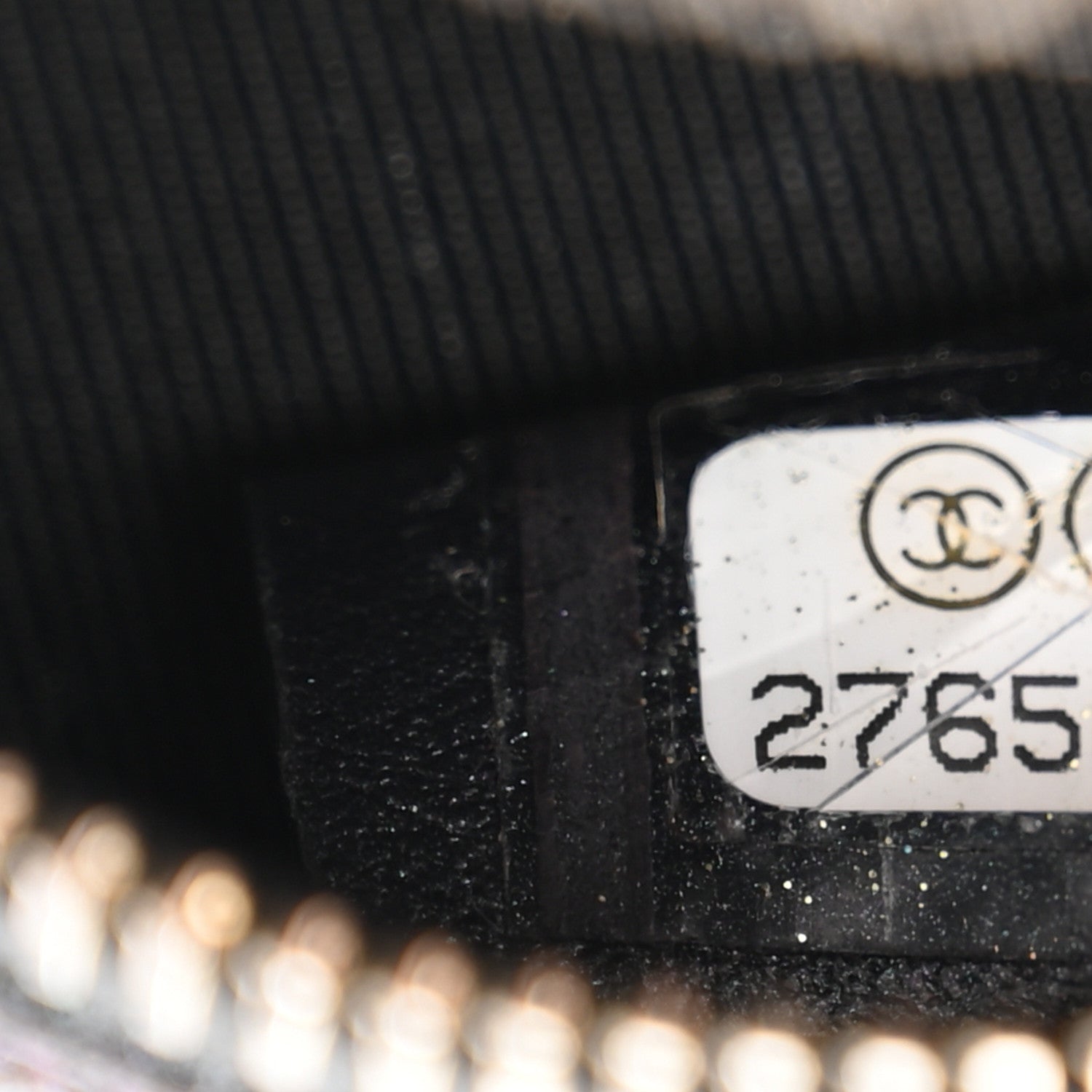Chanel Iridescent Caviar Quilted Round Clutch With Chain Black 7 of 12