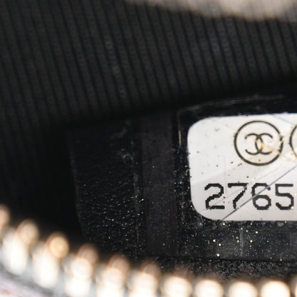 Chanel Iridescent Caviar Quilted Round Clutch With Chain Black 7 of 12