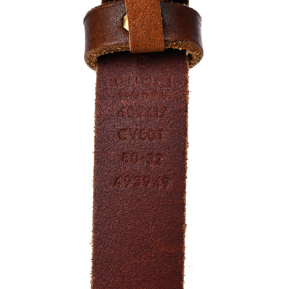 Gucci Faded Calfskin Double G 20mm Belt 80 32 Cuir 3 of 6