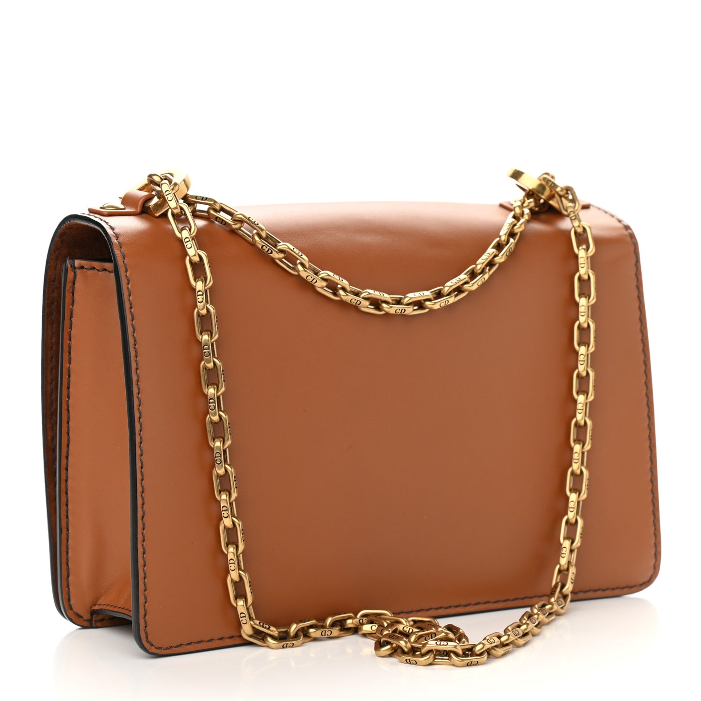 Calfskin J'Adior Chain Flap Bag Tan