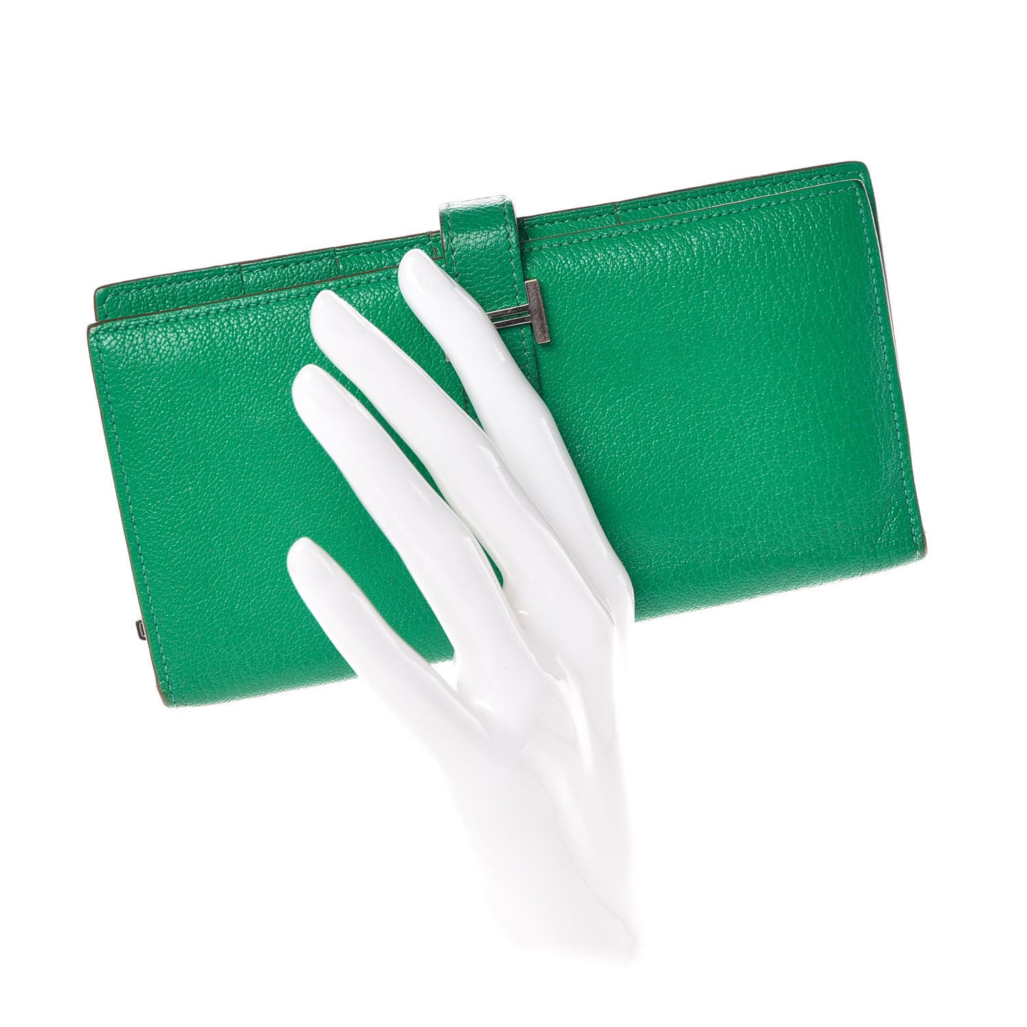 Chevre Mysore Bearn Gusset Wallet Menthe
