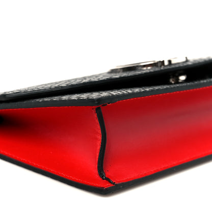 Christian Louboutin Jurassic Calfskin Embossed Loubi54 Crossbody Clutch Black 8 of 10