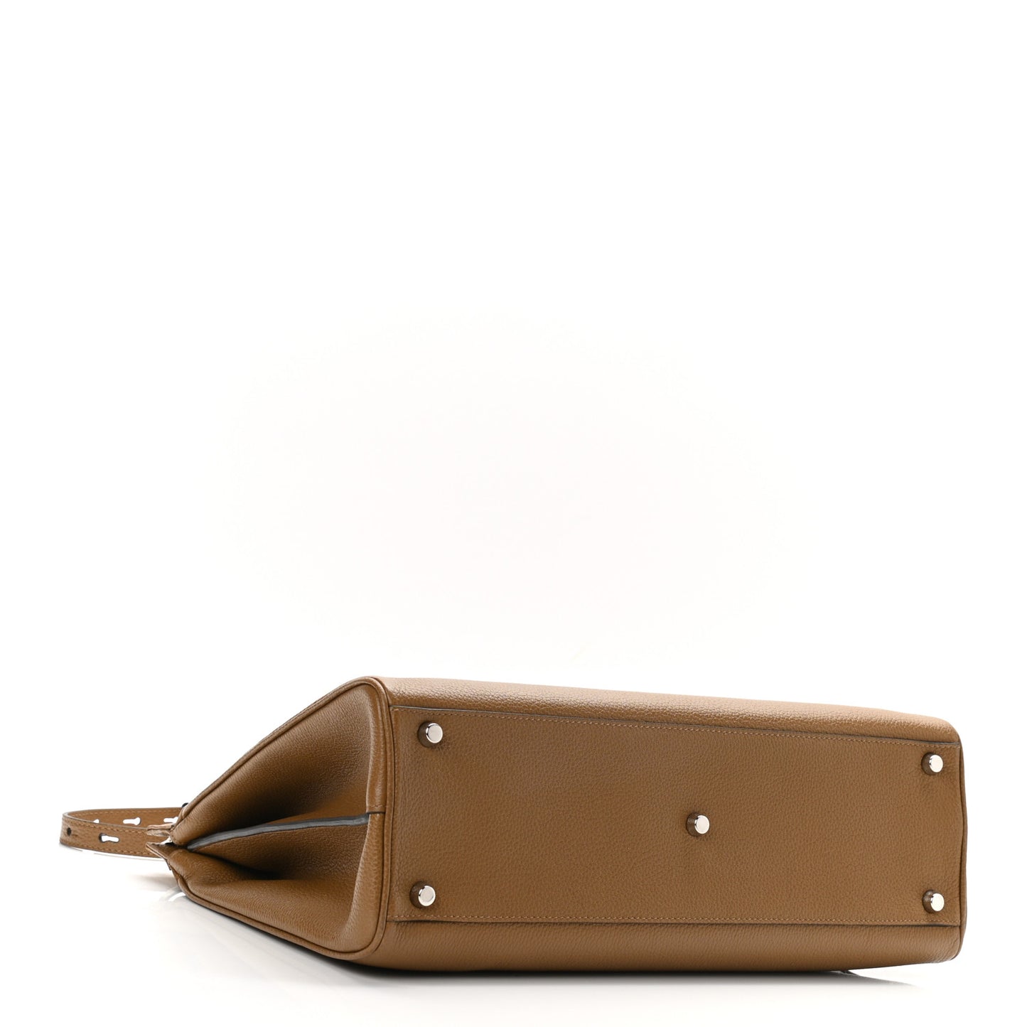 Grainy Calfskin Medium Zumi Top Handle Bag Friky Taupe