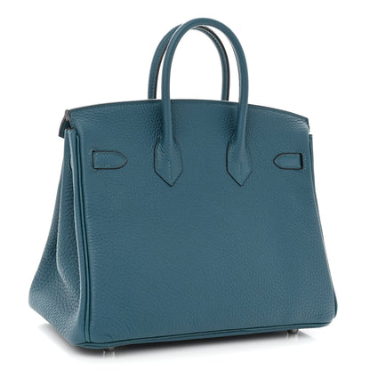 Hermes Togo Verso Birkin 25 Vert Bosphore Bleu Ocean 3 of 10