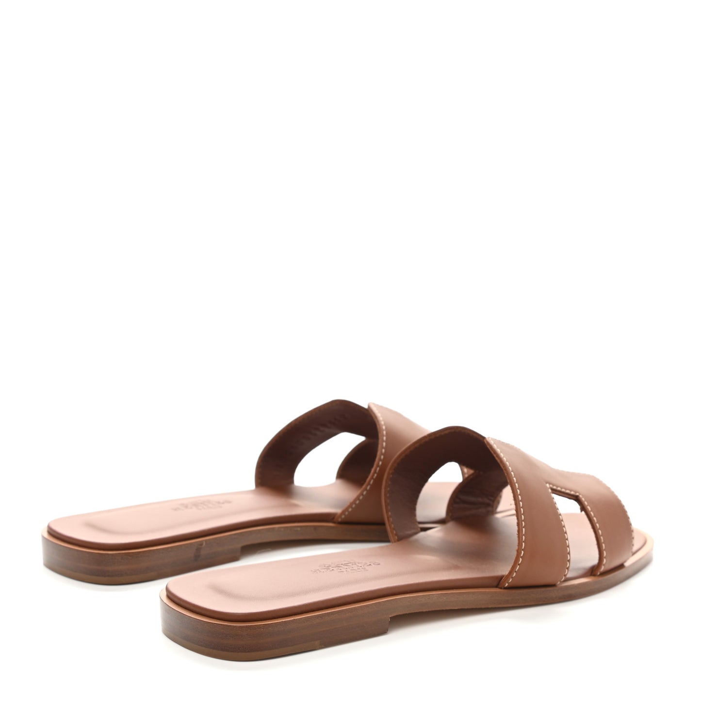 Box Calfskin Oran Sandals 35 Gold