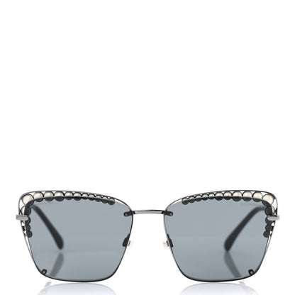 Chanel Square Frame Pearl Sunglasses 4235-H Dark Grey 2 of 7