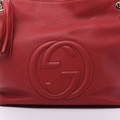 Gucci Pebbled Calfskin Large Soho Hobo Tabasco Red 11 of 11