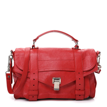 Proenza Schouler Lambskin Medium PS1 Satchel Red 1 of 9