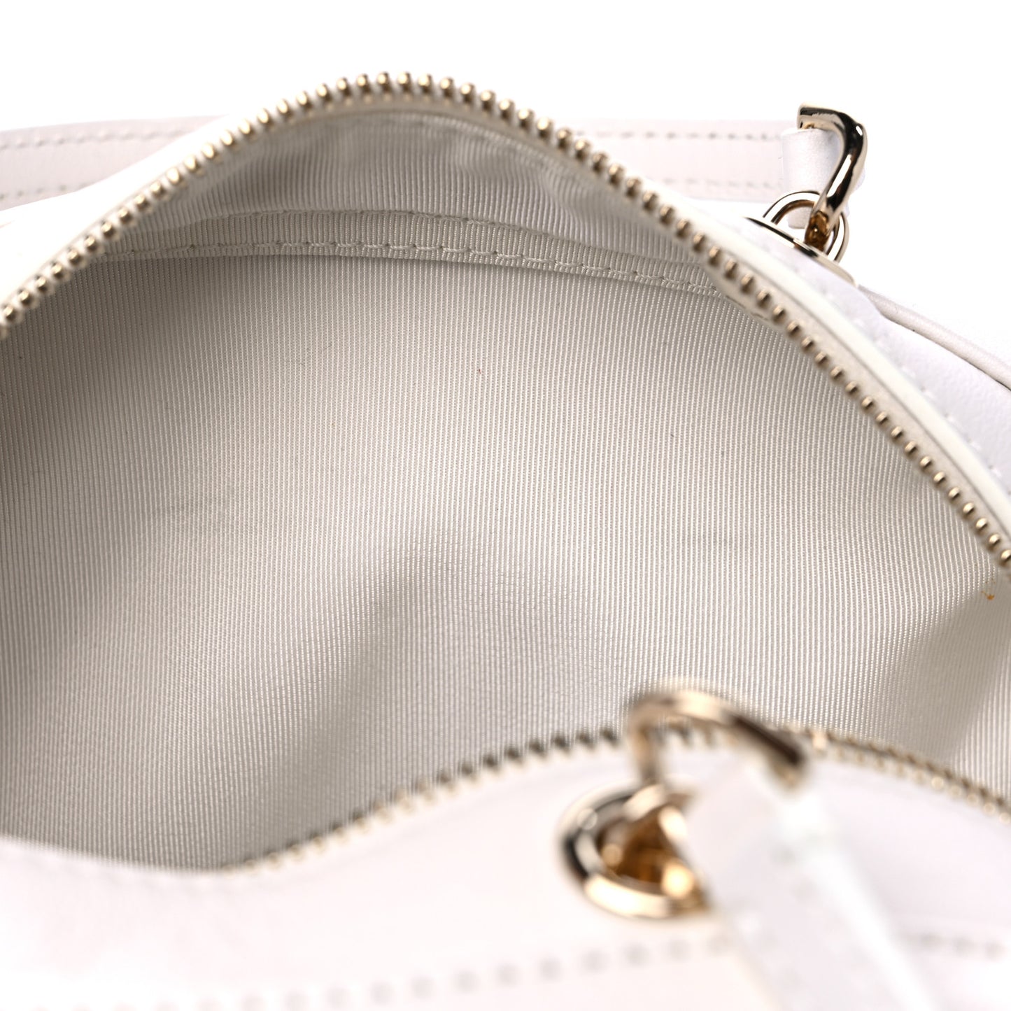 Calfskin Stitched Cube Top Handle Crossbody Bag White