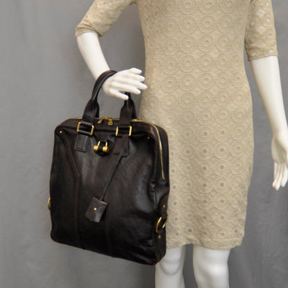 Saint Laurent Leather Muse Tote Brown 2 of 11