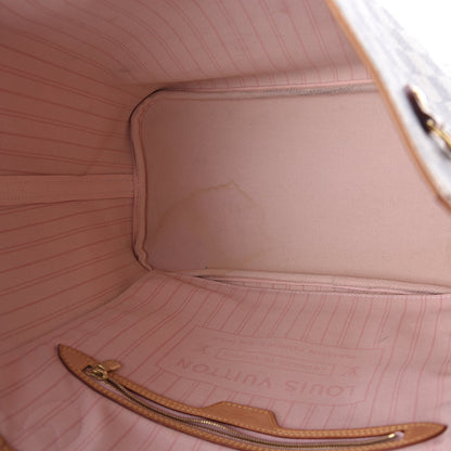 Louis Vuitton Damier Azur Neo Neverfull MM Rose Ballerine 7 of 11